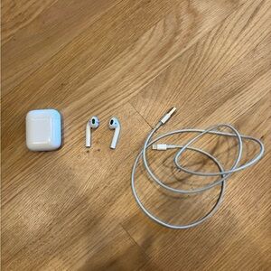 Apple | AirPods (2nd Gen) with Lightening Charging Case and cable